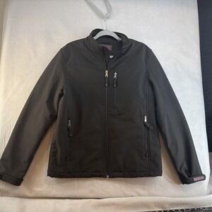 Guess Jacket, Men Medium, Black Softshell, Chest Pocket, Casual